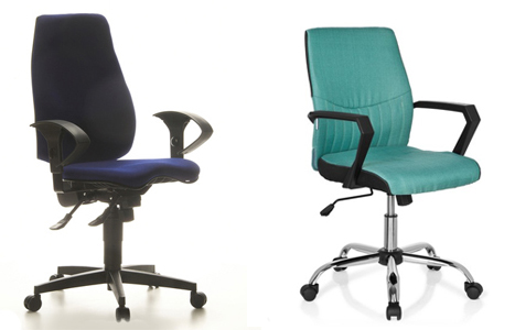 Color sillas de oficina azul SYDNEY PRO y VICTORIA 