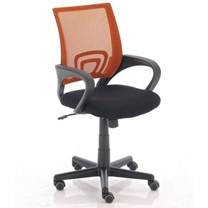 sillas de escritorio baratas visto tela naranja
