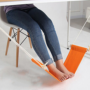 Reposapiés ajustable para Debajo del Escritorio o Mesa - Reposapiés  Ergonómico de Ángulo y Altura Ajustable en