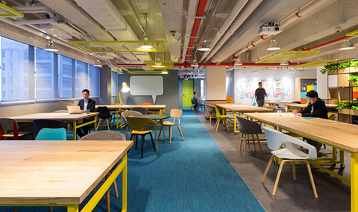 Distribución oficinas con espacio de coworking