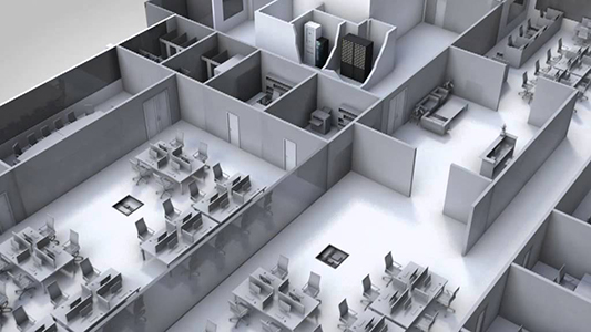 Ejemplo de plano distribución oficinas