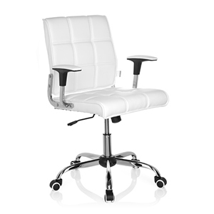 Silla de oficina blanca de estilo minimalista