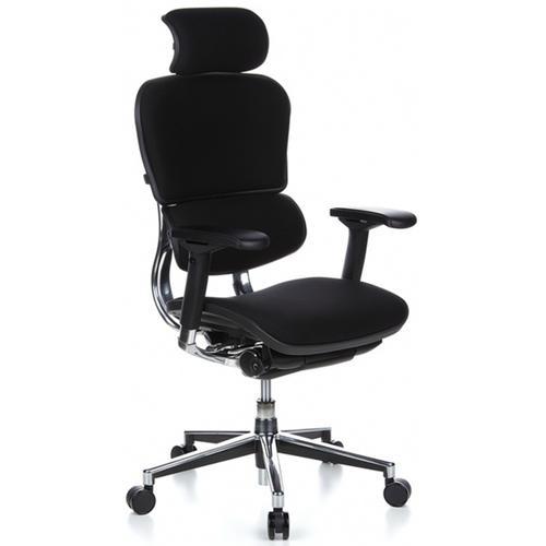 DEMO# Elegante silla ERGOPLUS BASE, toda clase de extras, totalmente regulable, color Negro