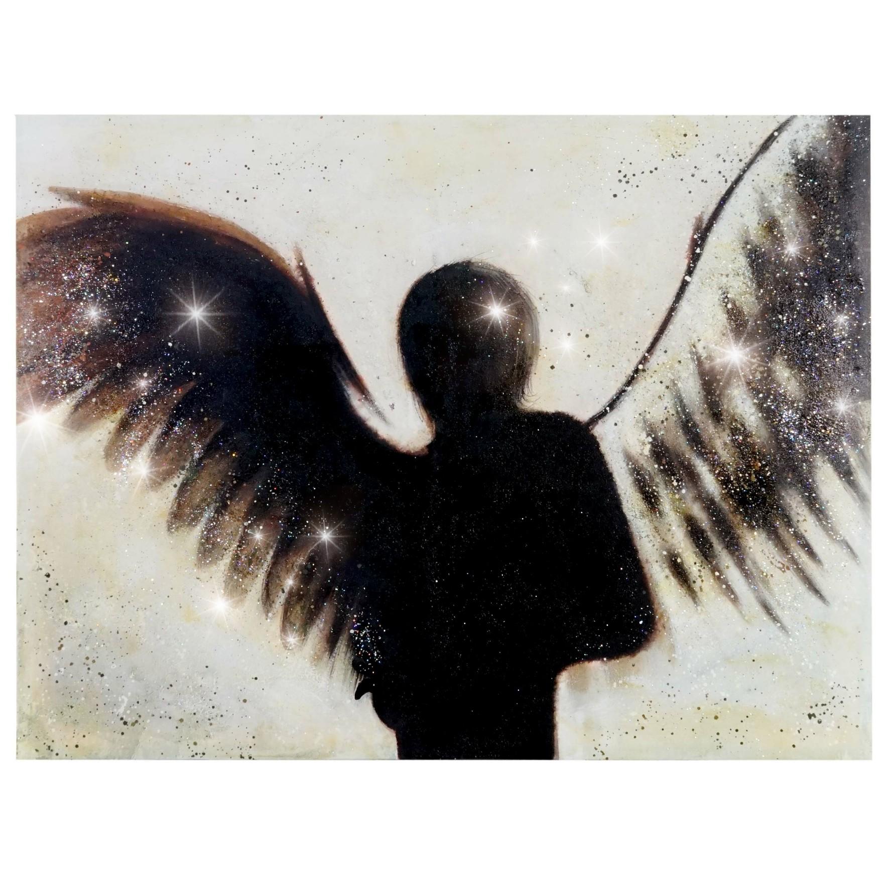 Cuadro al óleo ANGEL, pintado a mano, 90x140 cm