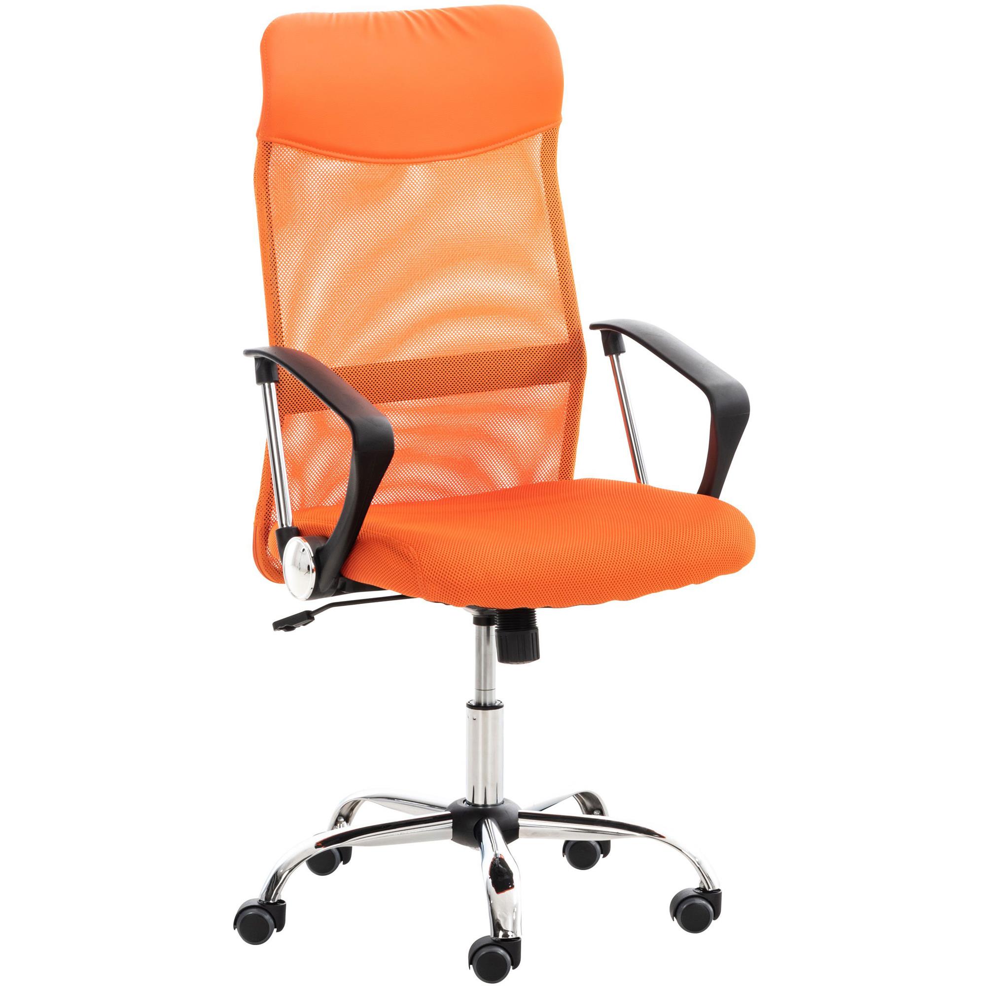 Silla de Oficina ASPEN, Malla Transpirable, asiento acolchado y Precio increíble, Color Naranja