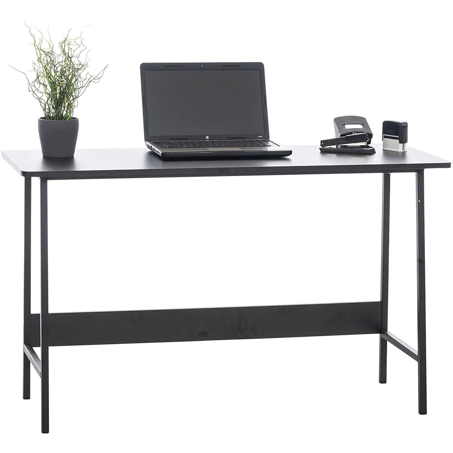 Mesa de Oficina MINT, 120x45x71 cm, en Metal y Madera, color Negro