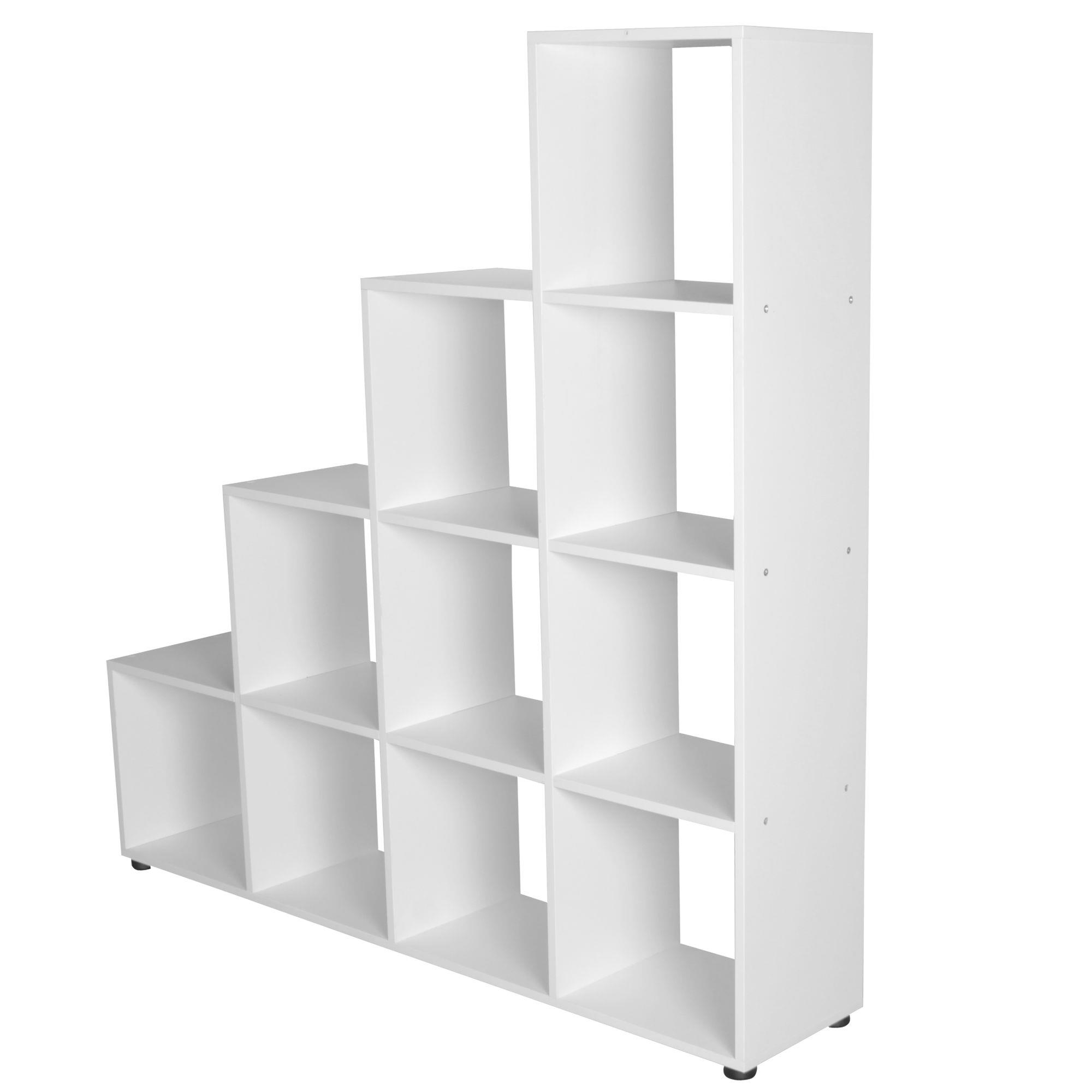 estantes madera blanca