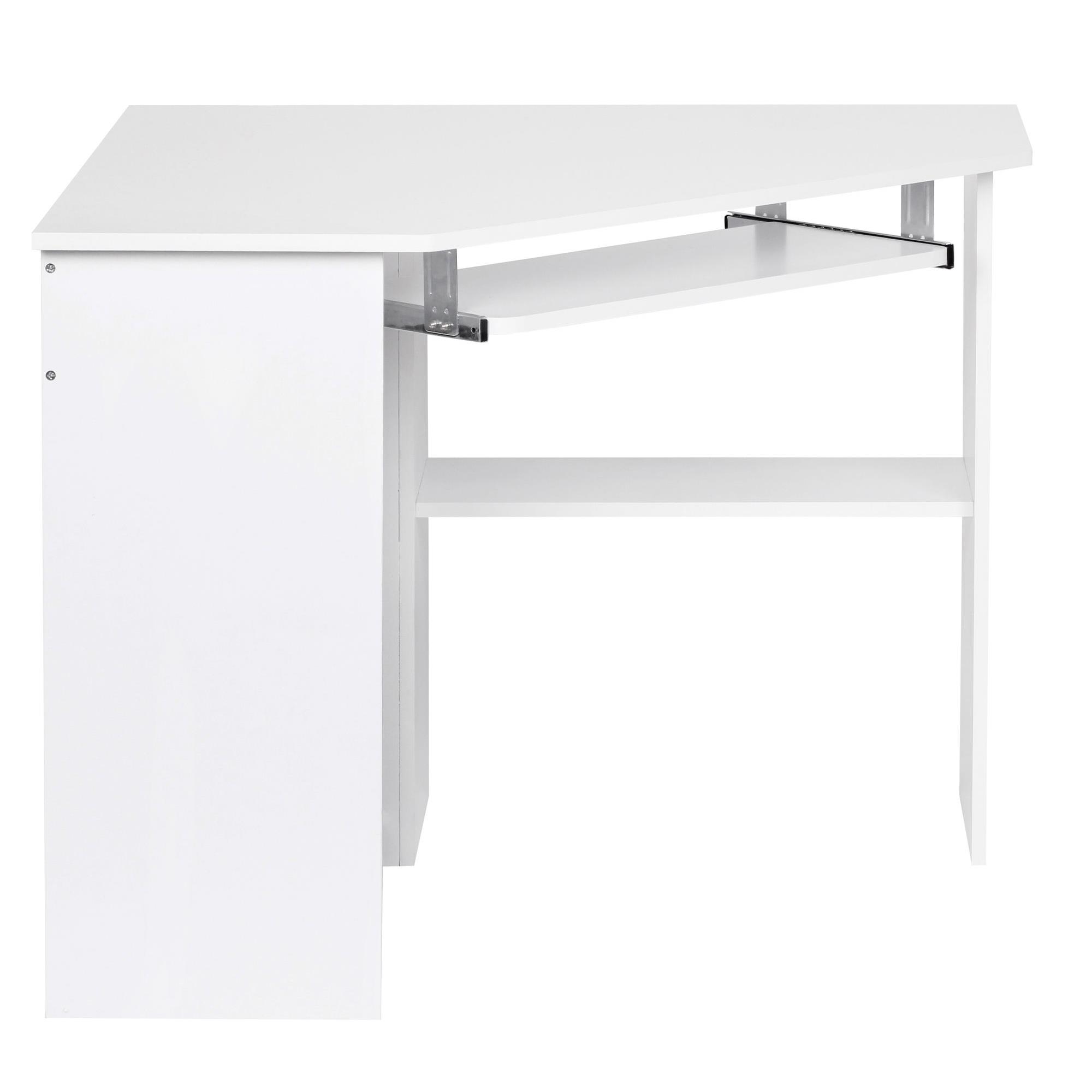 Mesa Ordenador M-15044 Cromo/Blanco