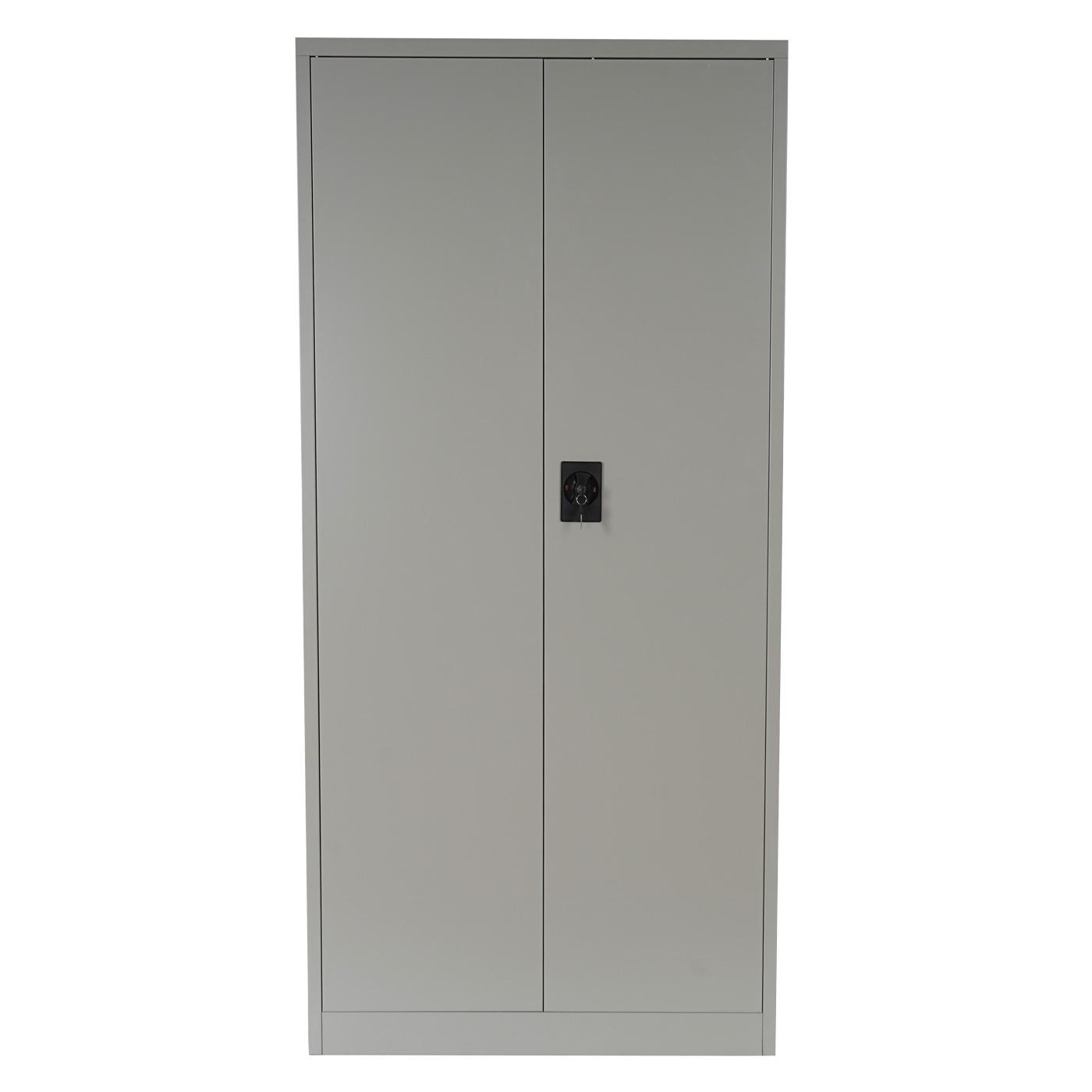 Armario alto baldas de acero 80x180x40 cm desmontado color gris 2 puertas