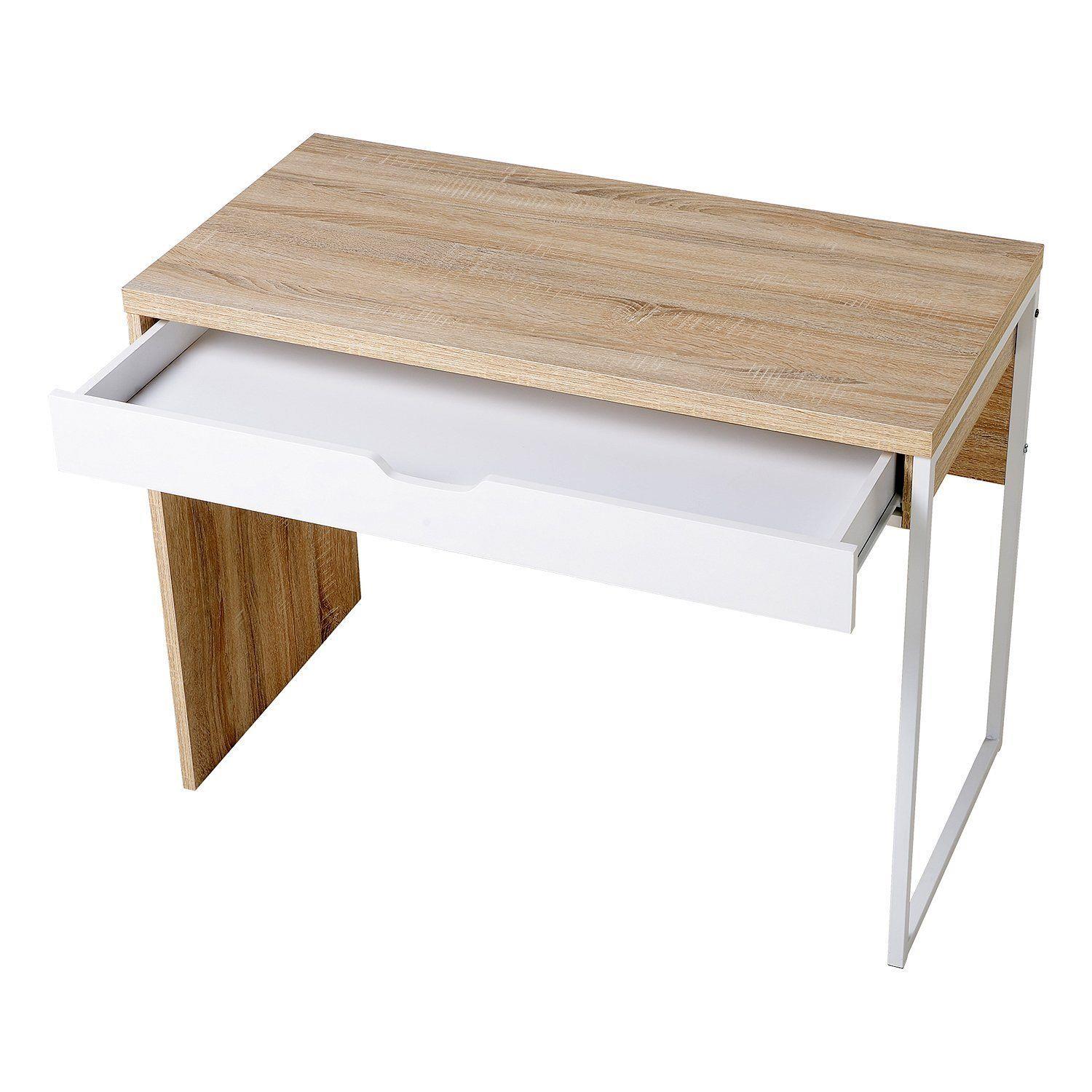 Hans mesa de centro de madera lacada en blanco pequeña