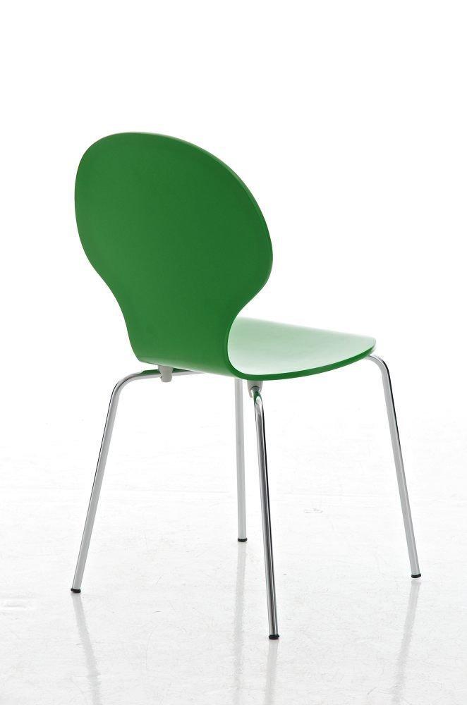 Lote 4 sillas confidente GARI, diseño nórdico, color blanco 