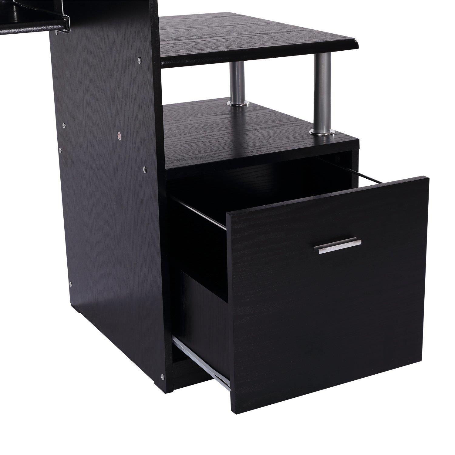 Mesa para Ordenador OHIO PRO en Metal y Madera color Negro 