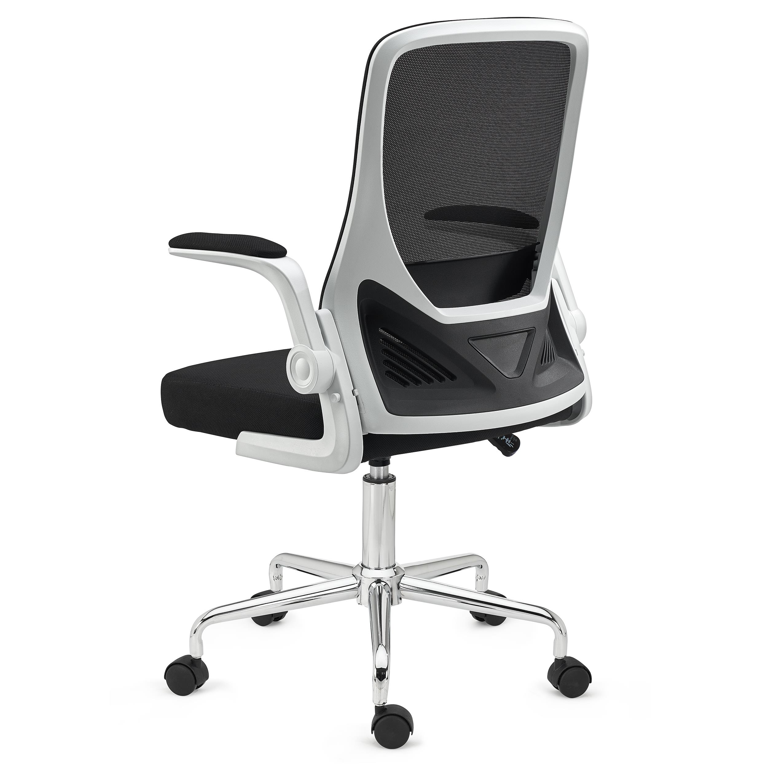  Silla de oficina plegable con tablero de escribir, silla de escritorio  plegable con ruedas, silla de oficina ergonómica con brazos, cómoda silla  de oficina en casa, asiento acolchado de piel sintética