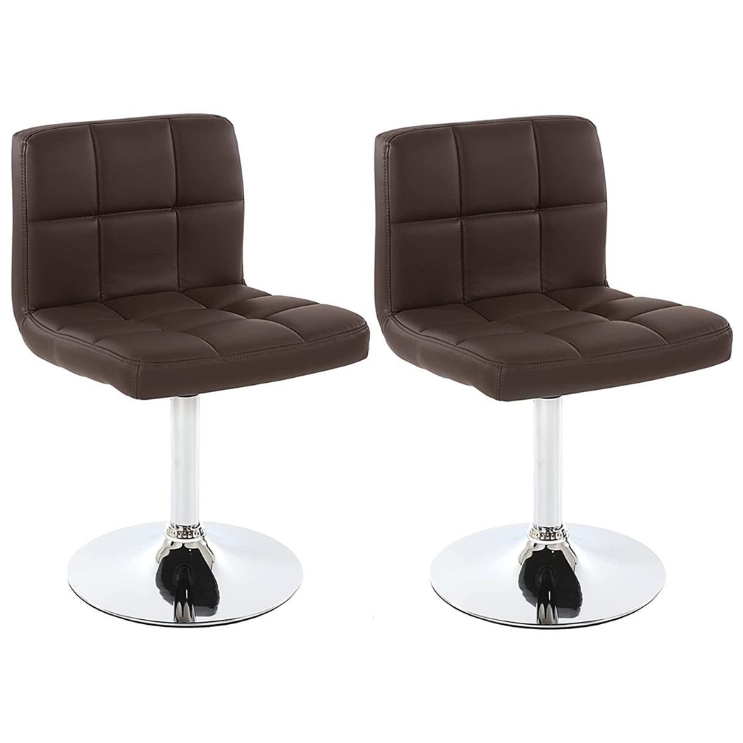 Silla de Confidente VERDI, Base Metálica, en Piel color Marrón