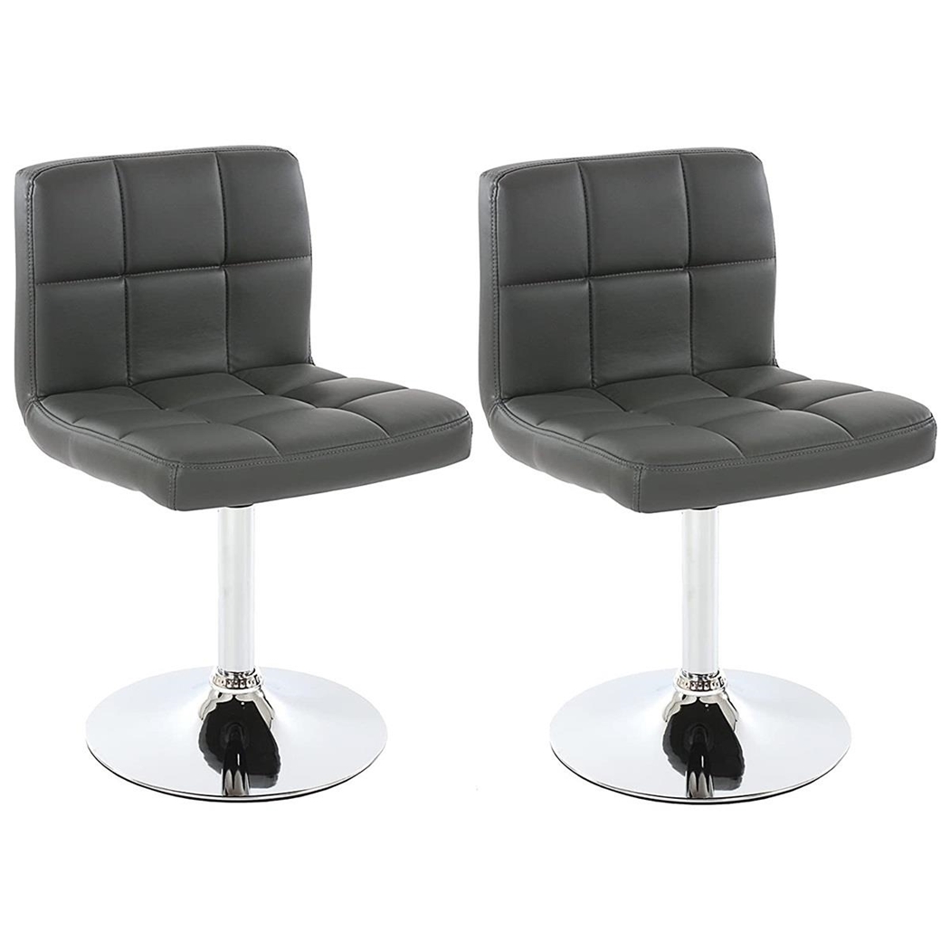 Silla de Confidente VERDI, Base Metálica, en Piel color Gris