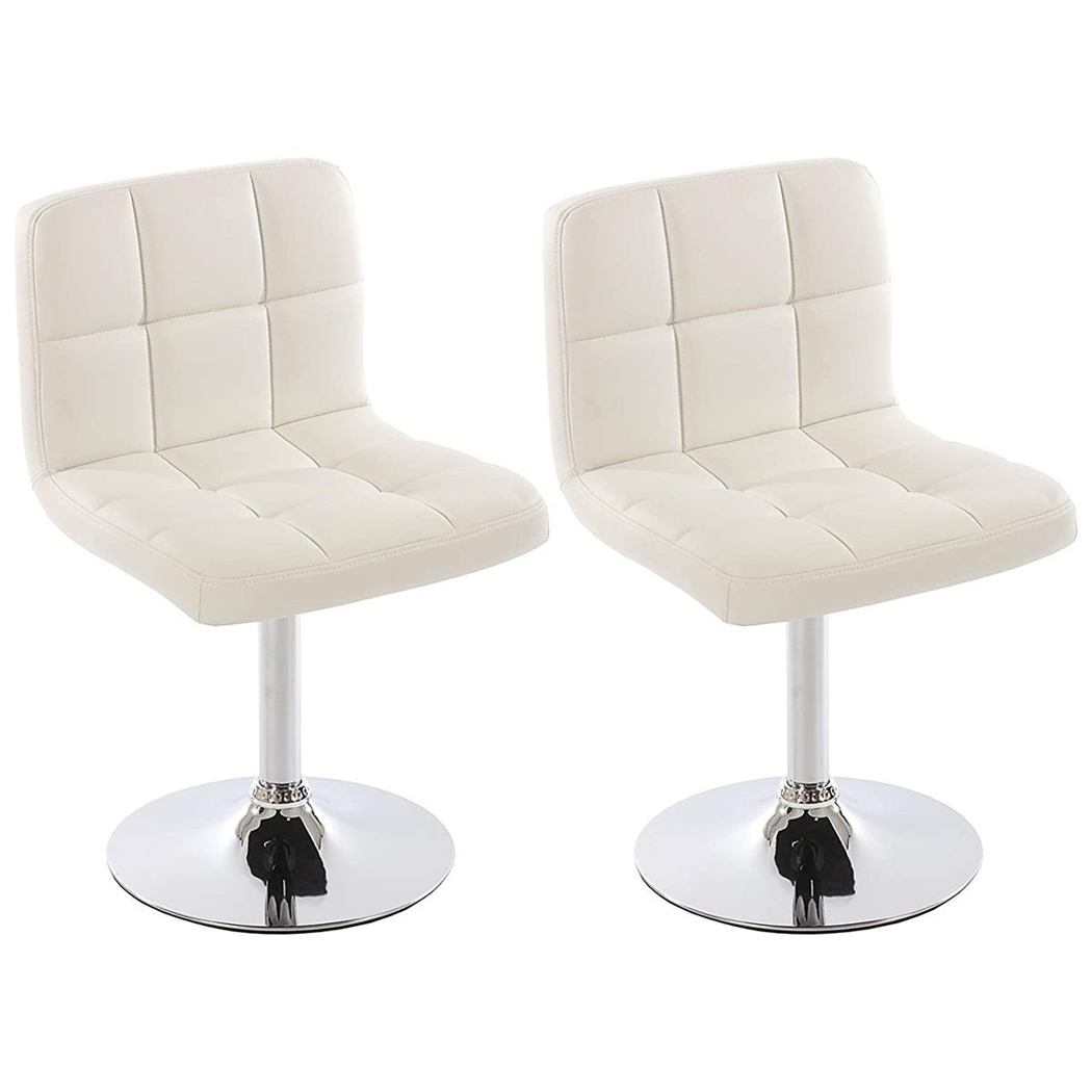 Silla de Confidente VERDI, Base Metálica, en Piel color Blanco