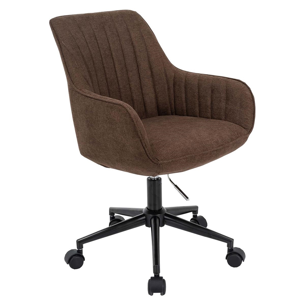 Silla de Oficina SIGMA, Exclusivo Diseño Moderno, en Tela color Marrón