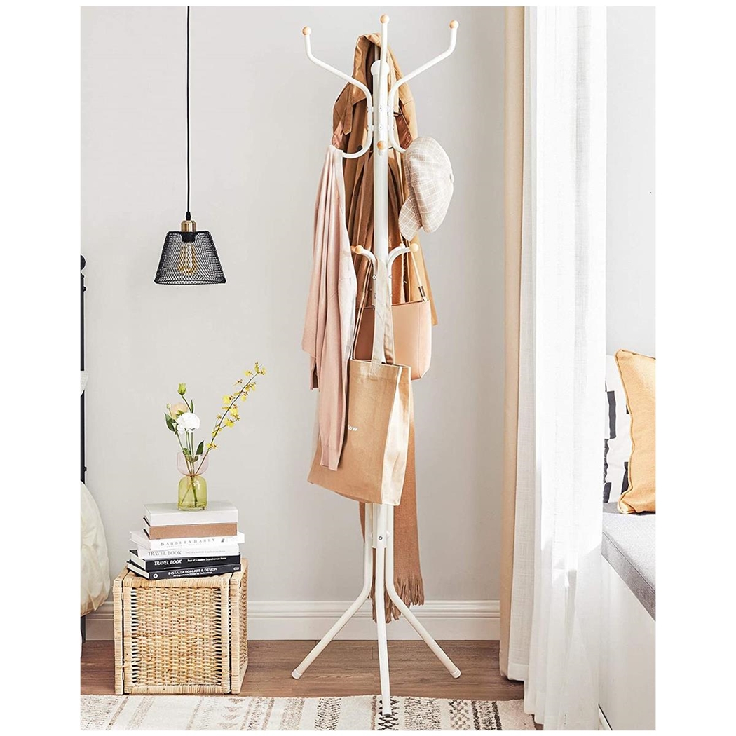 DEMO# Perchero LOTTY, 44x44x182 cm, 12 Ganchos, en Metal color Blanco