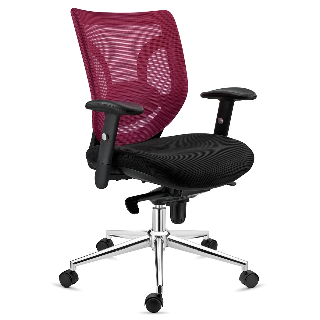 DEMO# Silla Ergonómica LAMBO, Uso 8H, Increíble Soporte Lumbar, Gran Comodidad, En Burdeos