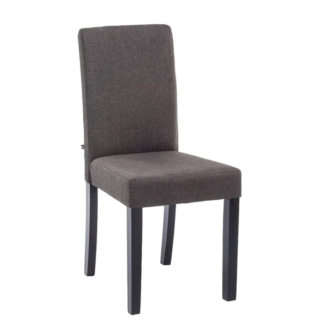 DEMO# Silla de Confidente MITA TELA, Patas de Madera Negras, color Gris oscuro