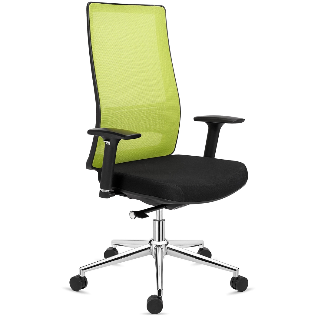 DEMO# Silla Ergonómica SANTOS, Uso Profesional 8h, Elegante Diseño, En Verde
