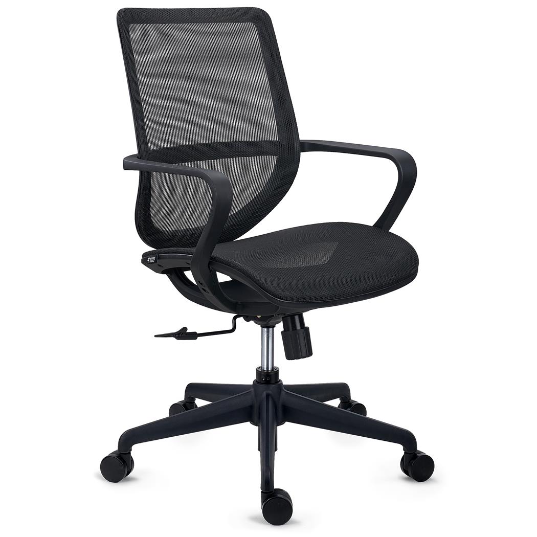 Silla ergonómica PACIFIC, Diseño Moderno, Uso 8H, Malla Transpirable, En Negro