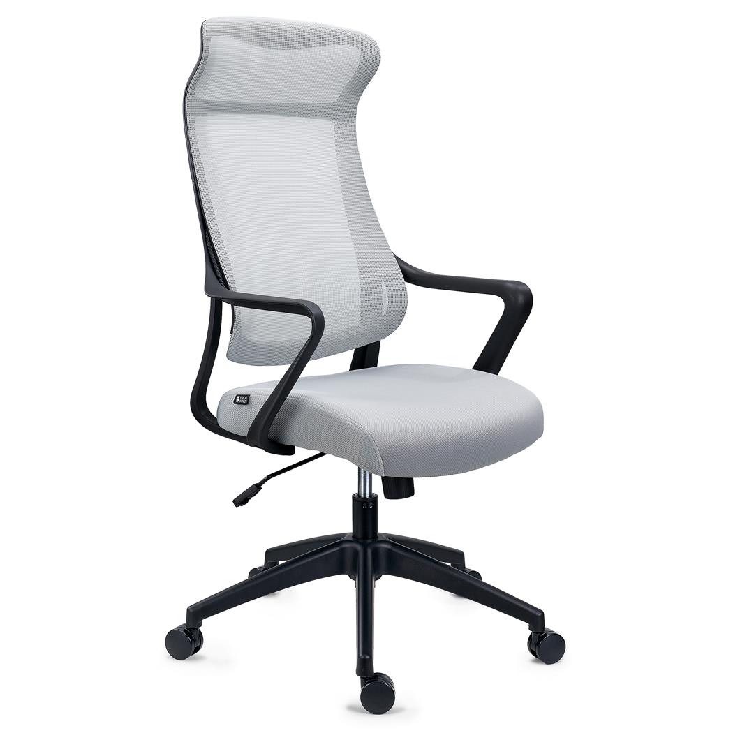 DEMO# Silla de Oficina VIRGO, Reposacabezas Integrado, Respaldo Basculante, En Gris