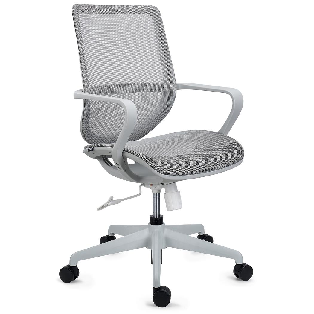 DEMO# Silla ergonómica PACIFIC, Diseño Moderno, Uso 8H, Malla Transpirable, En Gris