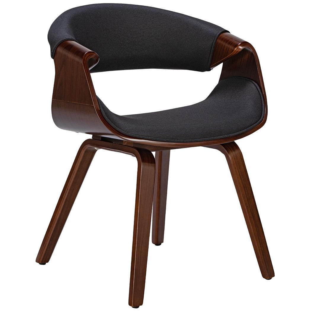 Silla de Confidente MARGOT, Diseño Exclusivo, Estructura en Madera, color Negro