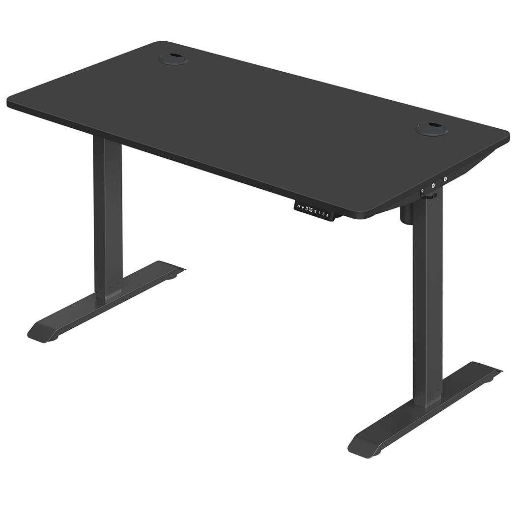 Mesa de Ordenador ANETO, Altura Regulable Eléctrica, 140x60x73,5-119 cm, color Negro