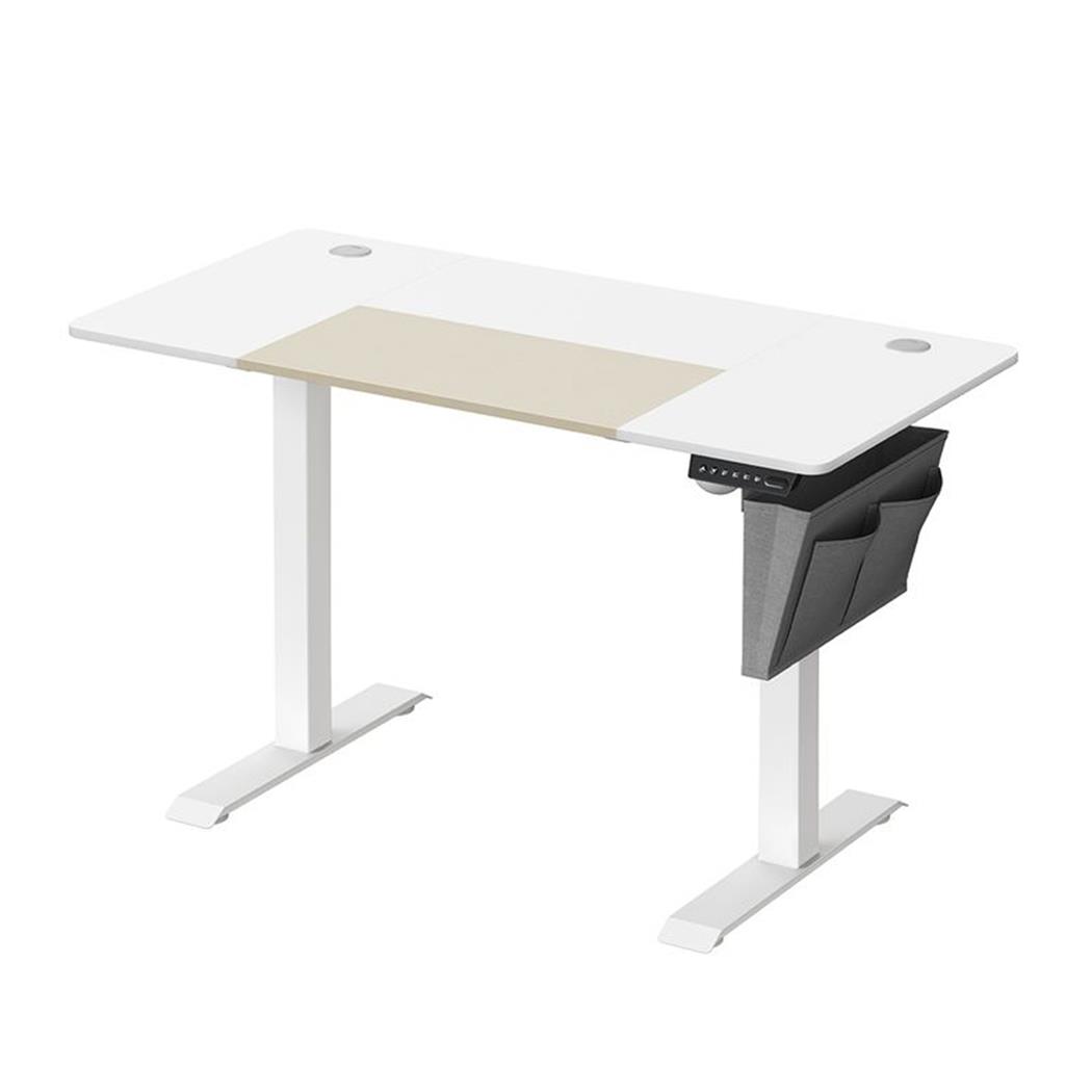 Mesa de Ordenador Elevable ALPES, 120x60x72-120 cm, en color Blanco