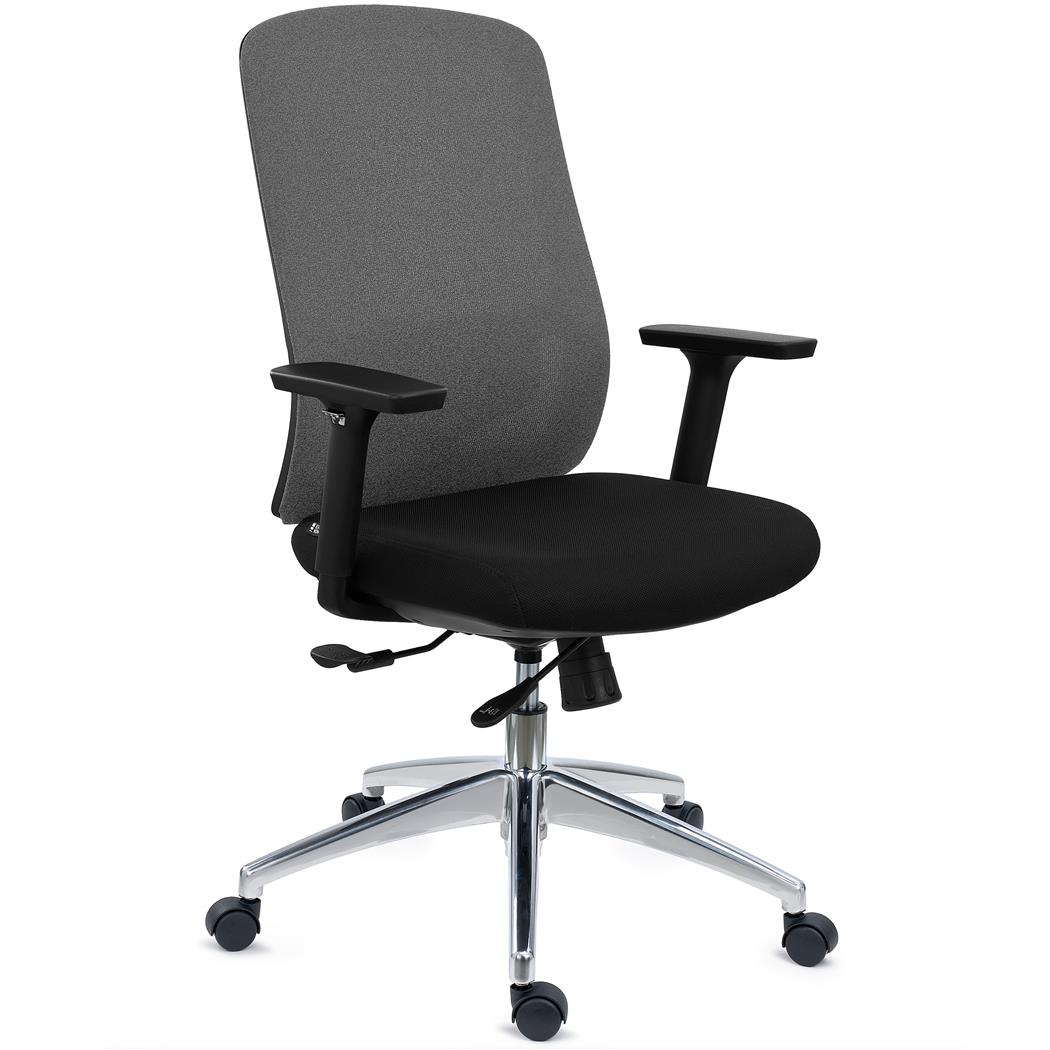 DEMO# Silla Ergonómica ASTRA, Asiento Ajuste Profundidad, Mecanismo Sincro, Uso Intensivo 8H, Gris