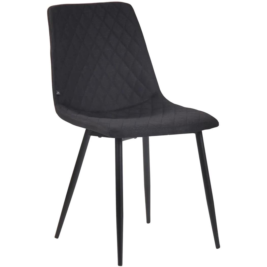 Silla de Confidente ROY TELA, Robusta Estructura Metálica, en color Negro