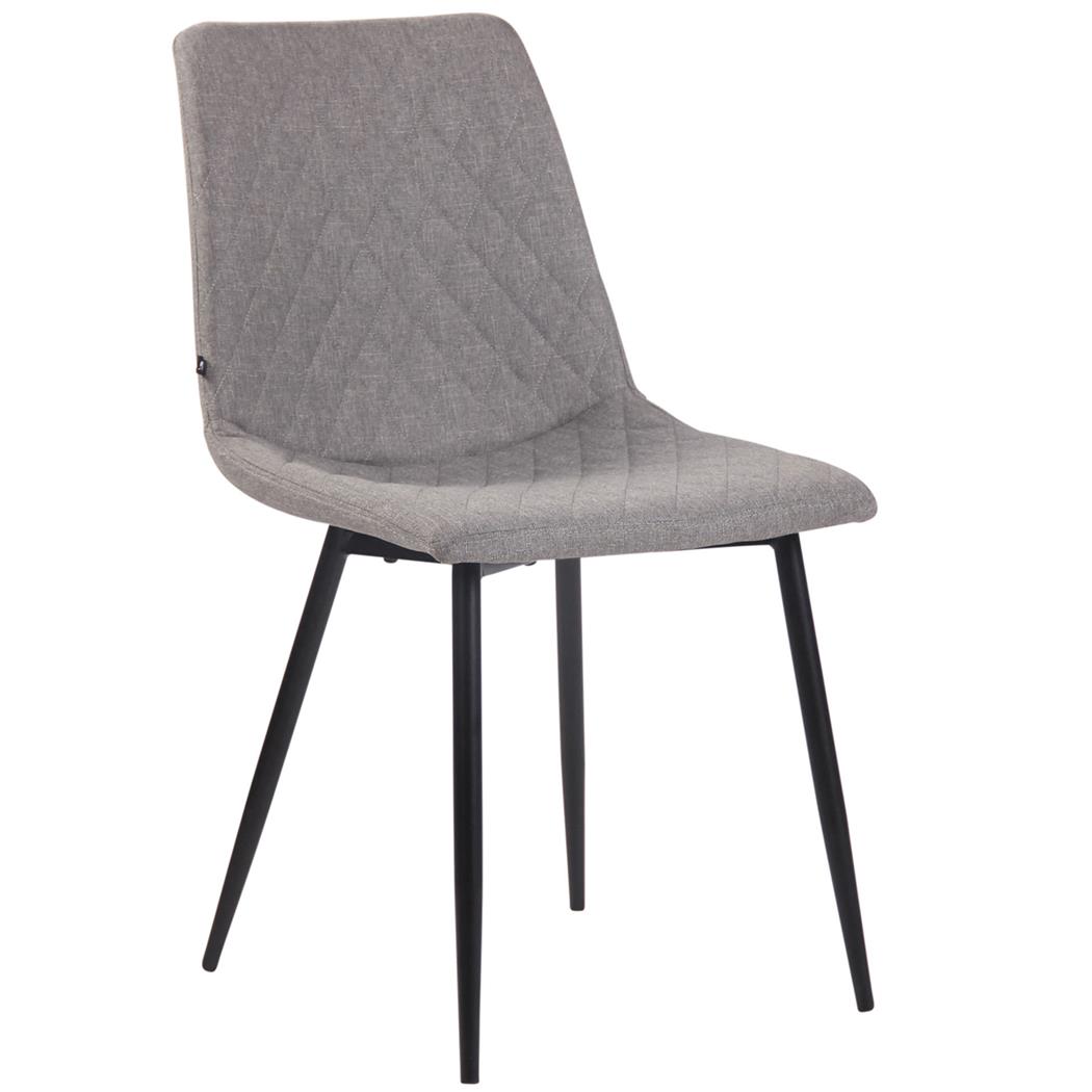 Silla de Confidente ROY TELA, Robusta Estructura Metálica, en color Gris