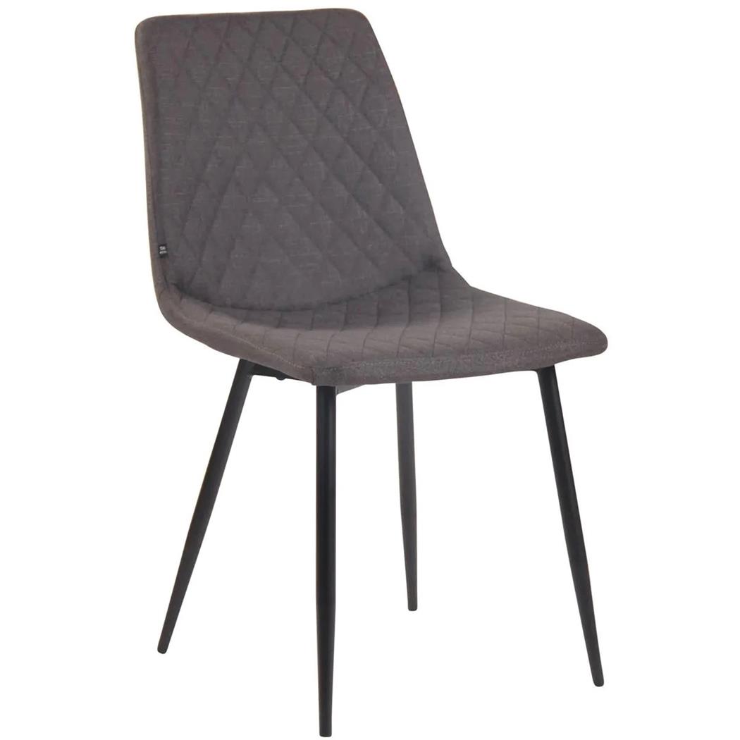 Silla de Confidente ROY TELA, Robusta Estructura Metálica, en color Gris oscuro