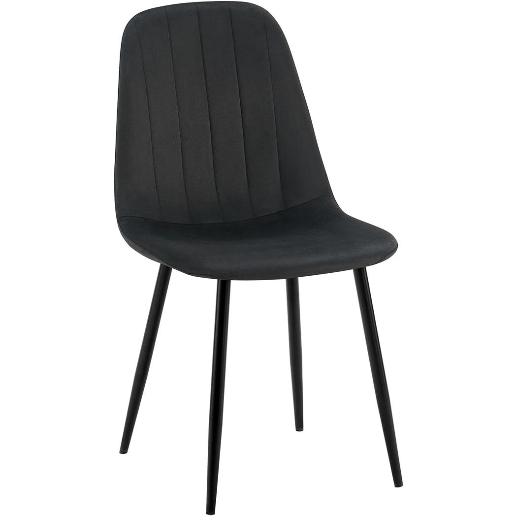 Silla de Confidente AMBRA, Diseño Moderno y Sofisticado, en Terciopelo color Negro