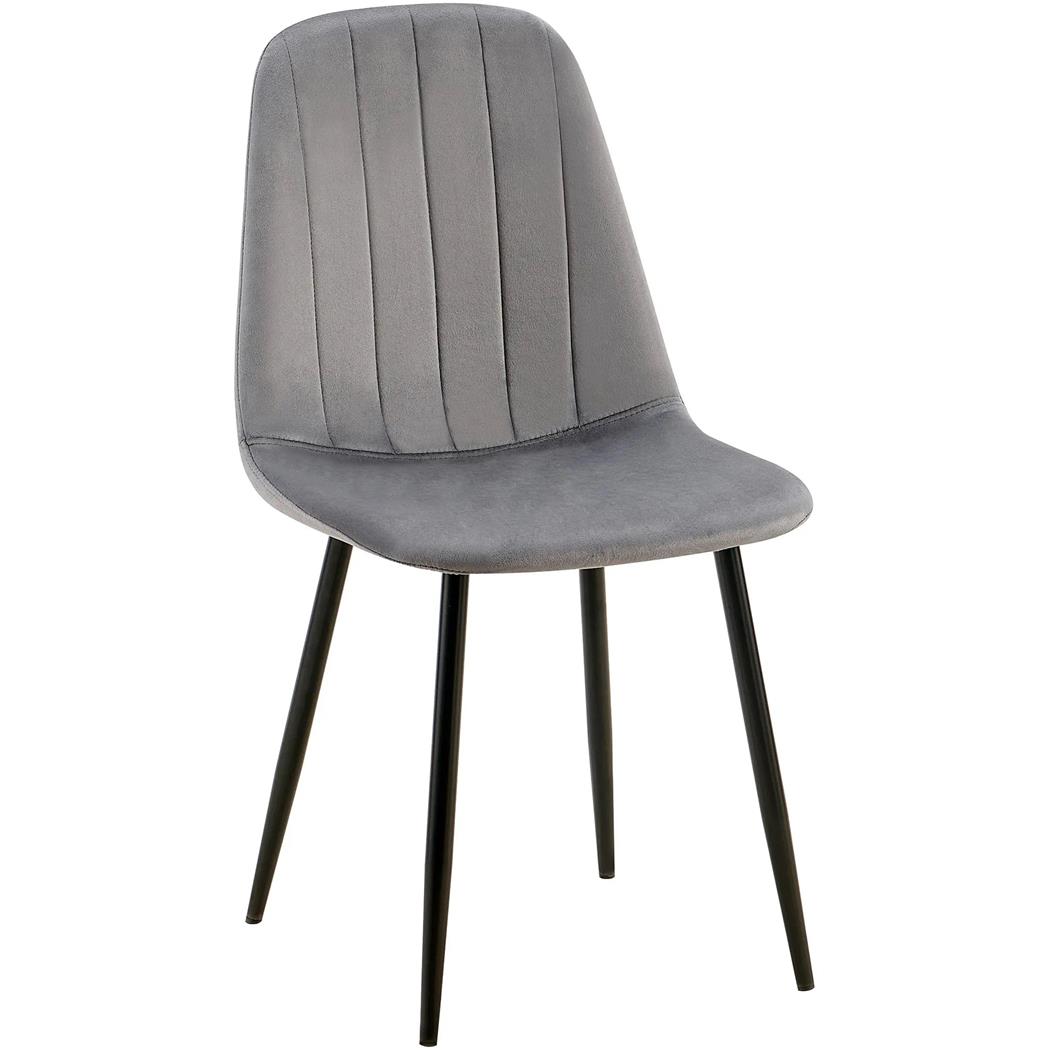 Silla de Confidente AMBRA, Diseño Moderno y Sofisticado, en Terciopelo color Gris Oscuro
