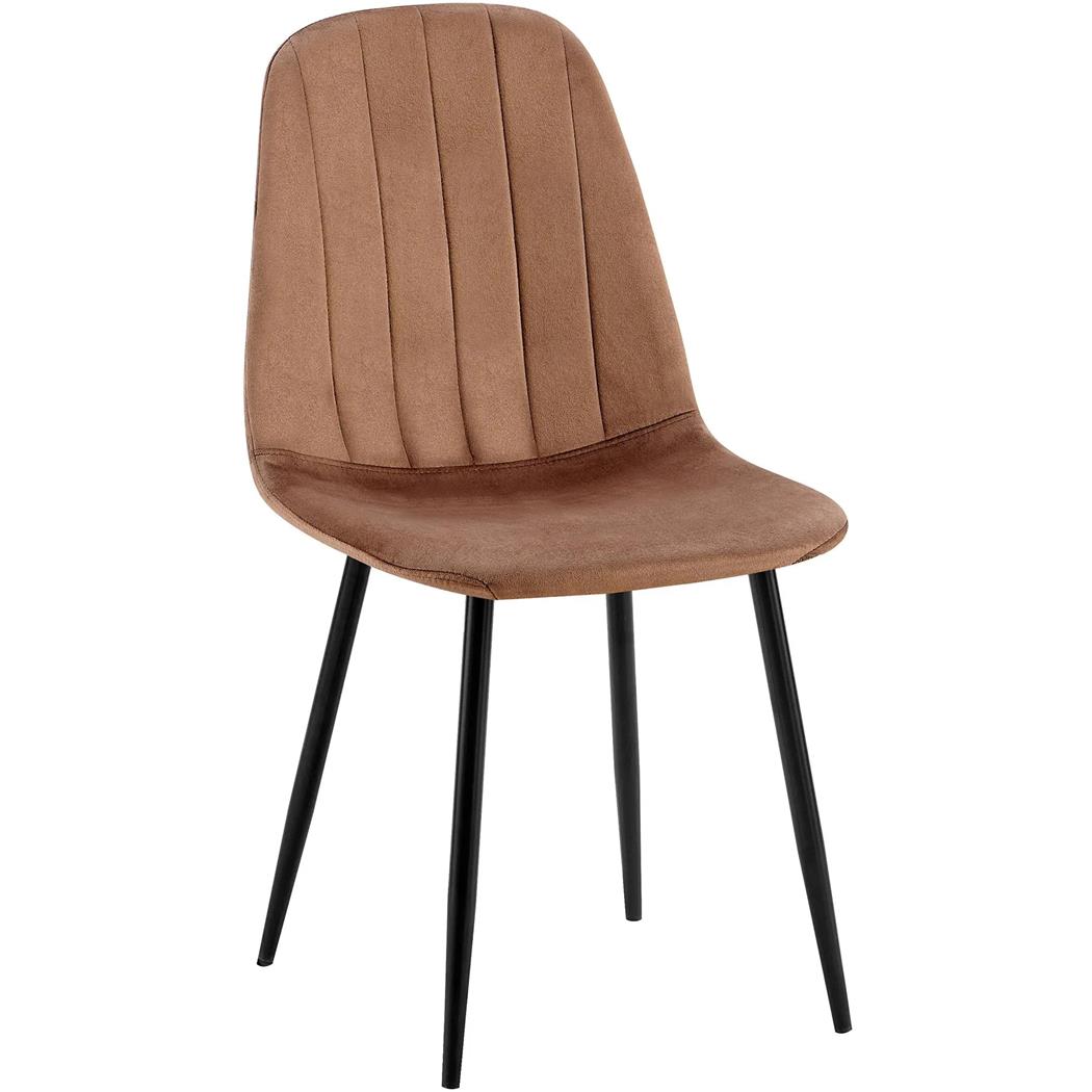 Silla de Confidente AMBRA, Diseño Moderno y Sofisticado, en Terciopelo color Marrón