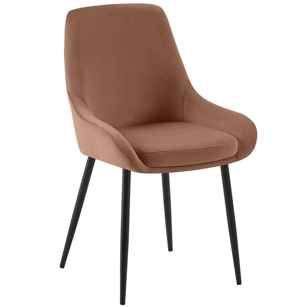 Silla de Confidente ANKARA, Gran Comodidad, Exclusivo Diseño, en Terciopelo color Marrón