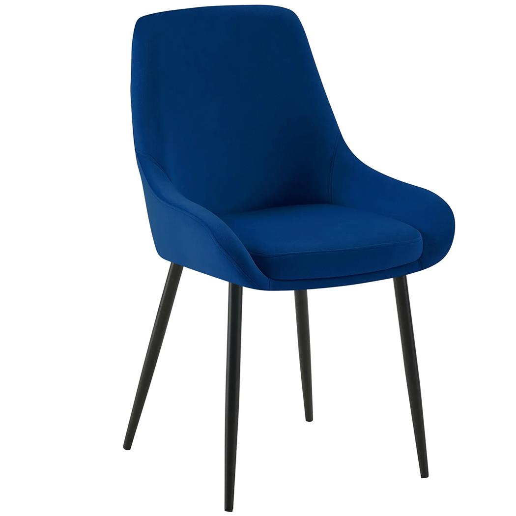 Silla de Confidente ANKARA, Gran Comodidad, Exclusivo Diseño, en Terciopelo color Azul