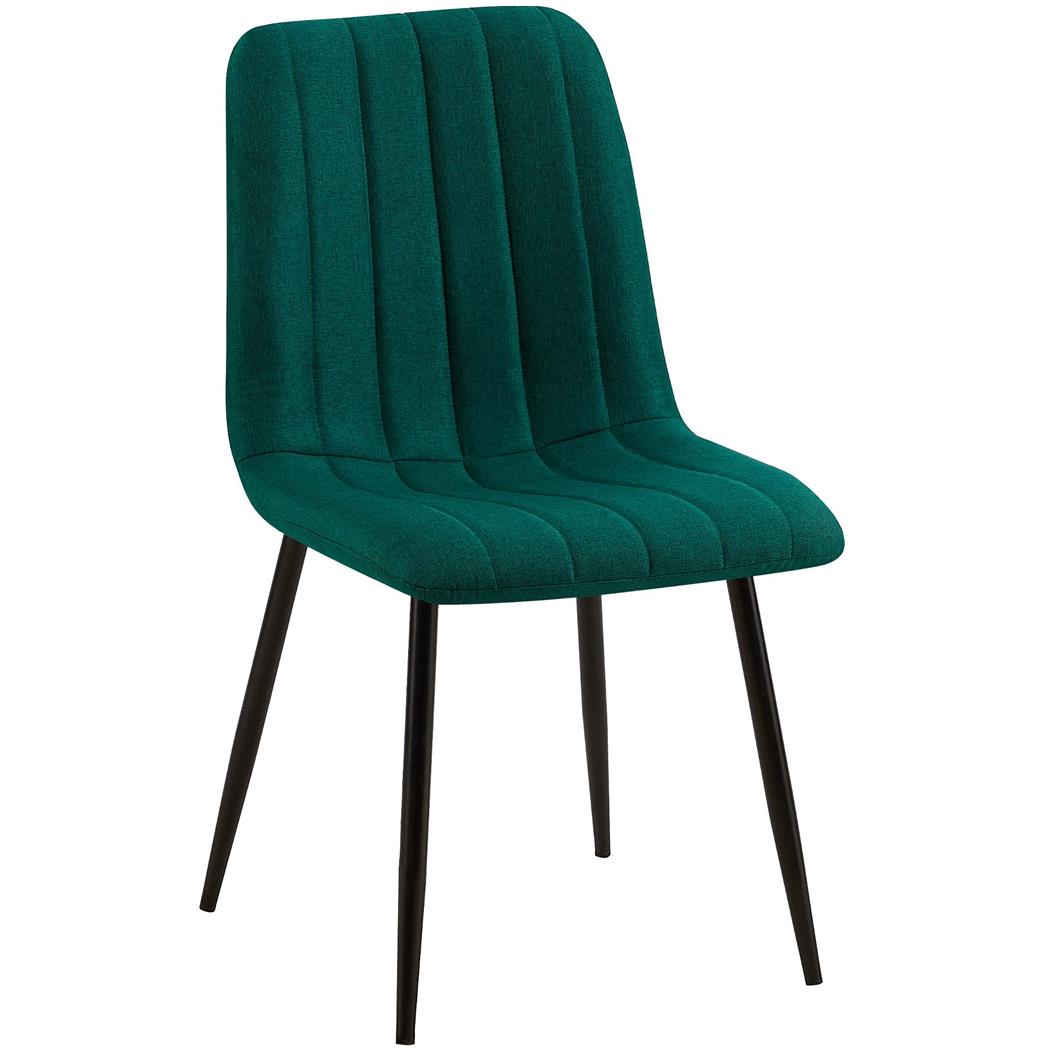 Silla de Confidente DAITONA, Diseño Moderno, Patas Metálicas, en Tela color Verde Oscuro
