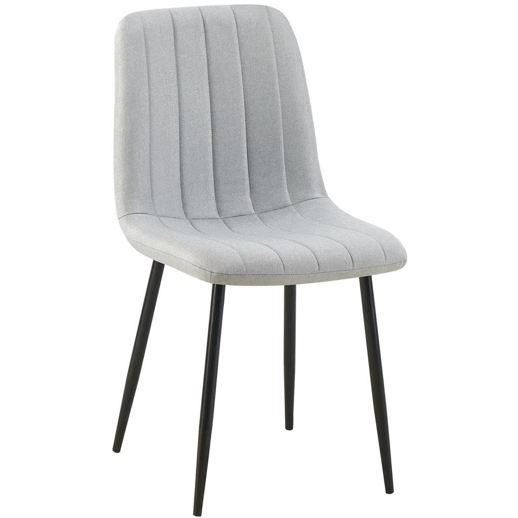 Silla de Confidente DAITONA, Diseño Moderno, Patas Metálicas, en Tela color Gris