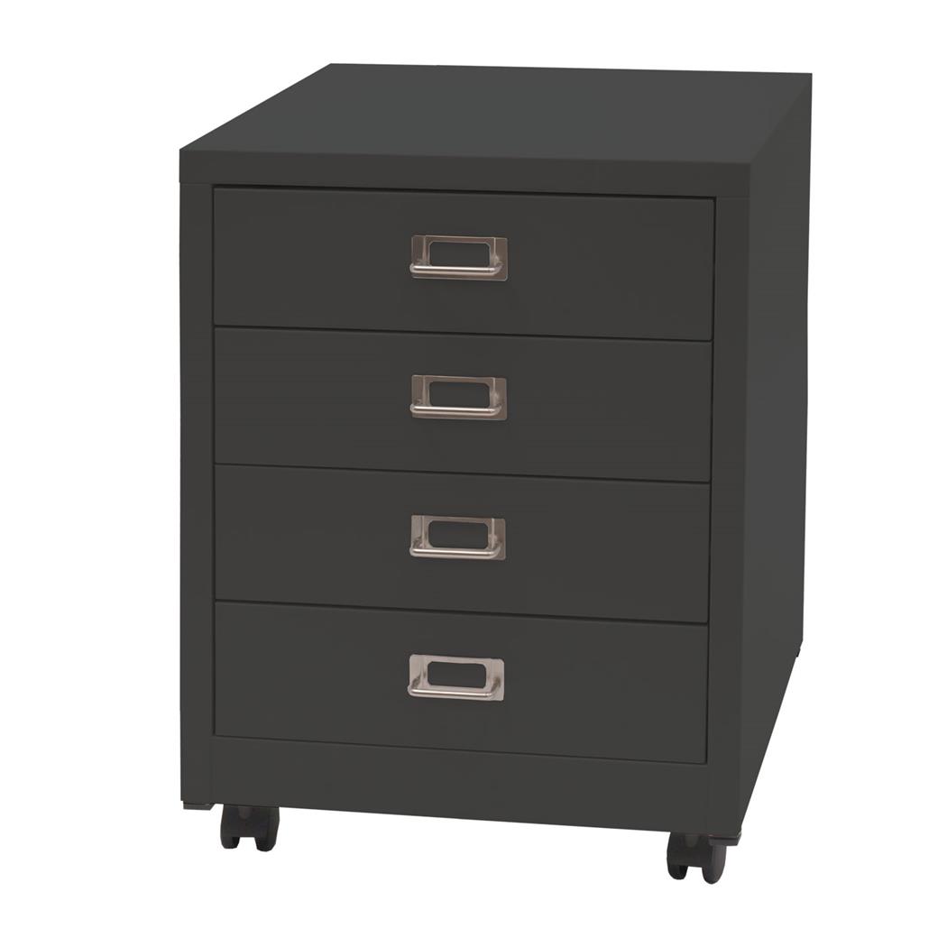 Archivador DONY 4 CAJONES, 40x41x55 cm, en Acero color Gris Oscuro