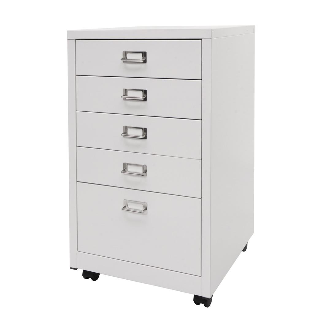 Archivador DONY 5 CAJONES, 40x41x75 cm, en Acero color Blanco