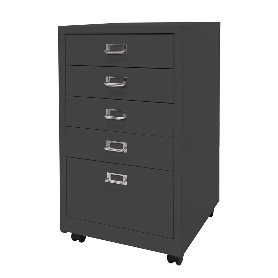 Archivador DONY 5 CAJONES, 40x41x75 cm, en Acero color Gris Oscuro