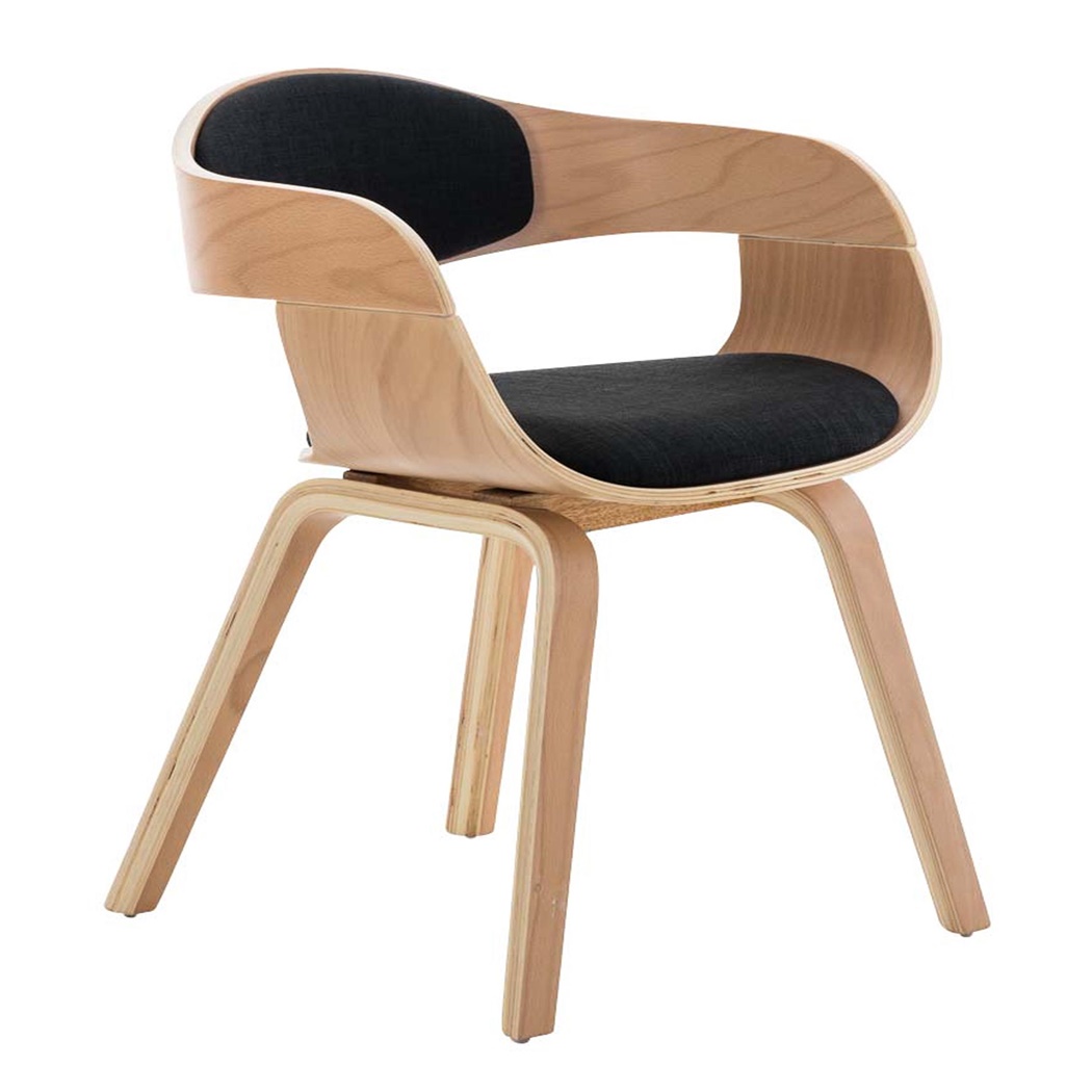 DEMO# Silla de Confidente BUTAN TELA exclusivo diseño, estructura en madera color haya y negro