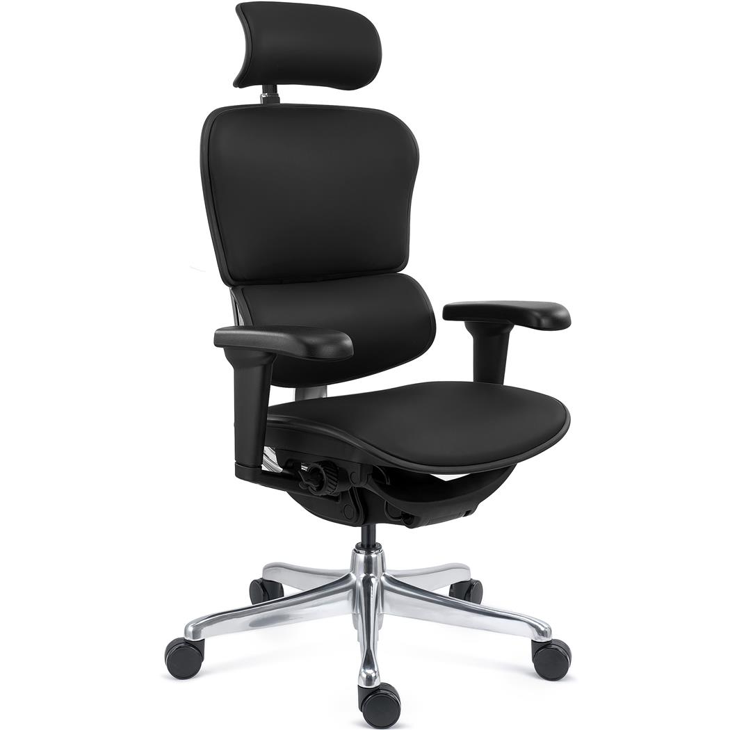 Silla Ergonómica ERGOULTRA, 100% Ajustable, Máximas Prestaciones, Excelente Calidad, En Piel Negra