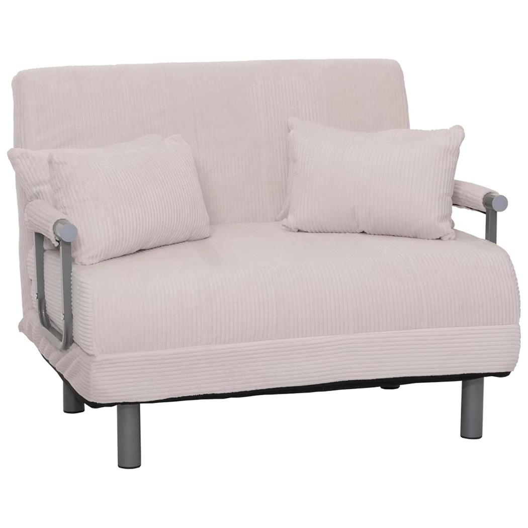 Sofá LESLY, 2 plazas, Convertible en Cama, en Tela color Crema