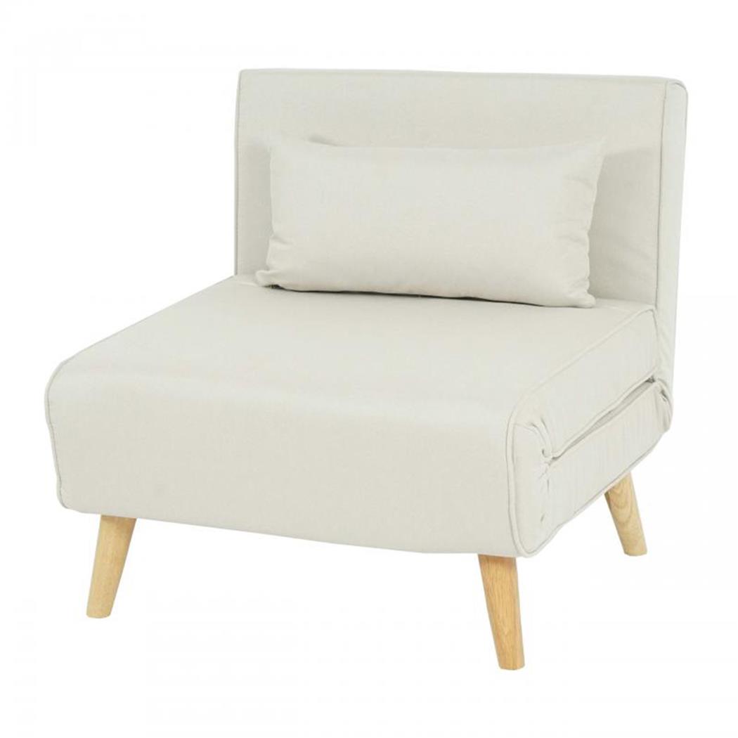 Sofá PRETTY, Convertible en Cama, Cómodo y Versátil, En Tela Color Beige