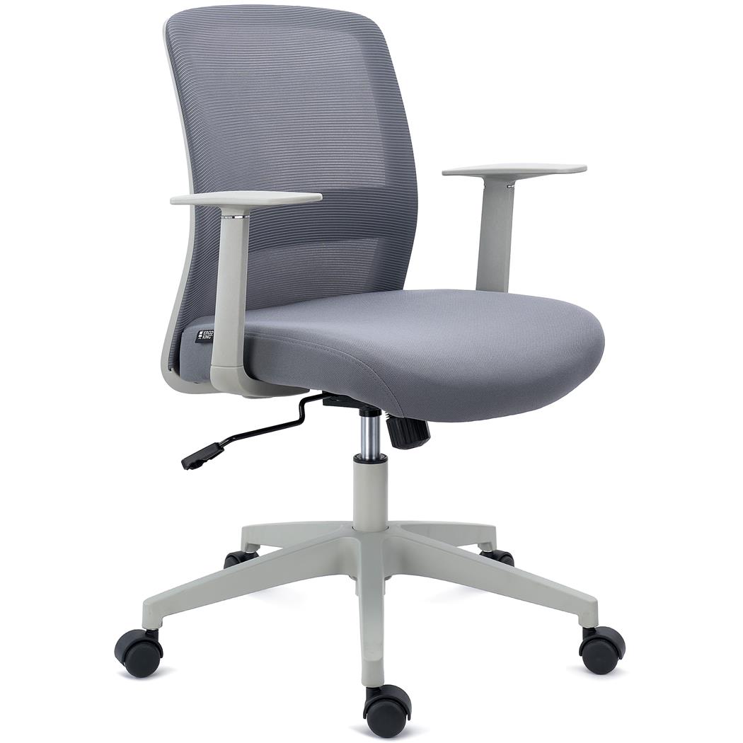 DEMO# Silla de Oficina YOSEMITE, Mecanismo Basculante, Soporte Lumbar, En Tela y Malla Transpirable, Gris